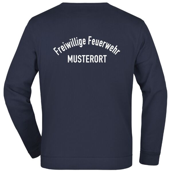 Sweatshirt | Freiwillige Feuerwehr gebogen mit Ortsname Basic Navy