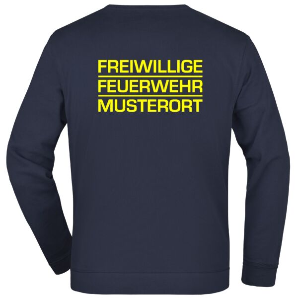 Sweatshirt | Freiwillige Feuerwehr Block mit Ortsname Navy
