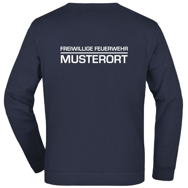 Sweatshirt | Freiwillige Feuerwehr mit Ortsname Balken Navy