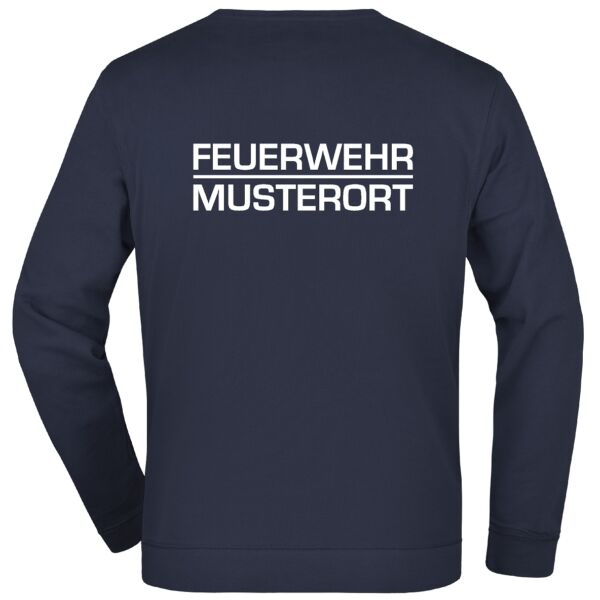 Sweatshirt | Feuerwehr Balken mit Ortsname Navy