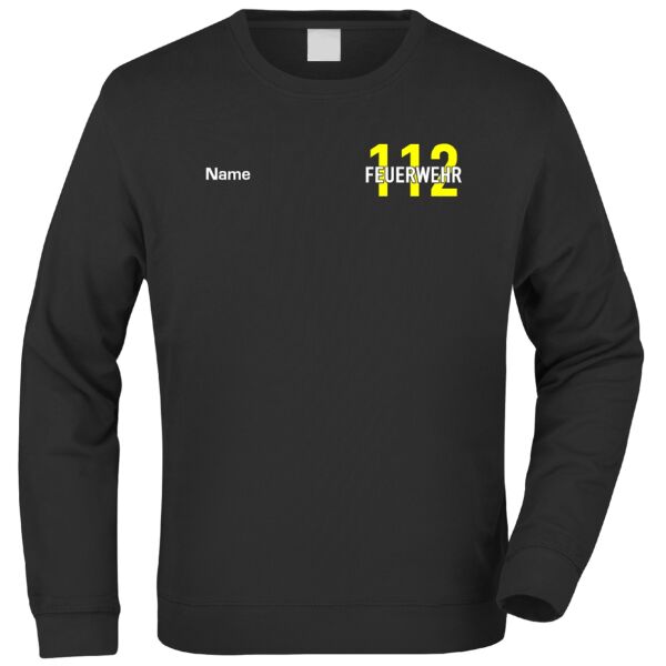 Sweatshirt | Feuerwehr 112 Notruf Schwarz