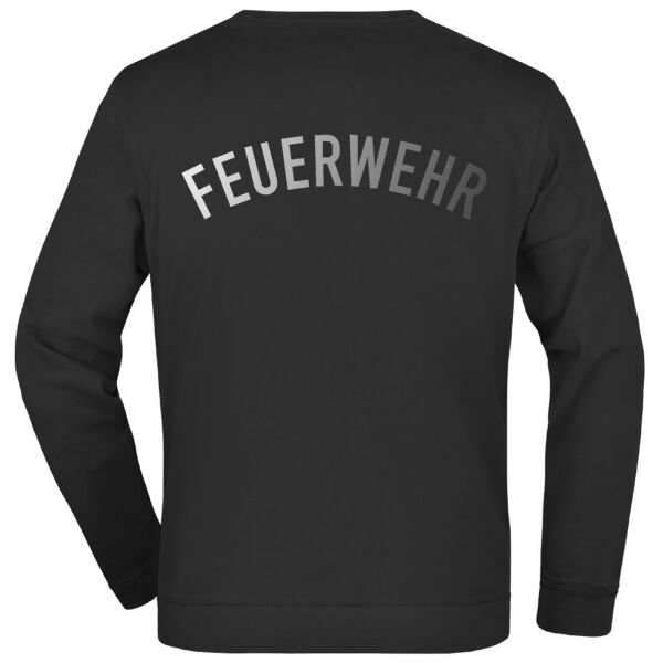 Sweatshirt | Feuerwehr gebogen Schwarz