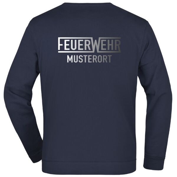 Sweatshirt | Feuerwehr mit Ortsnamen und Balken Navy