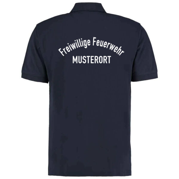 Poloshirt | Freiwillige Feuerwehr gebogen mit Ortsname Basic Navy