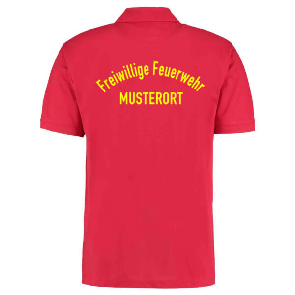 Poloshirt | Freiwillige Feuerwehr gebogen mit Ortsname Basic Rot