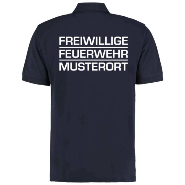 Poloshirt | Freiwillige Feuerwehr Block mit Ortsname Basic Navy