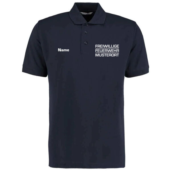 Poloshirt | Freiwillige Feuerwehr Block mit Ortsname Basic Navy