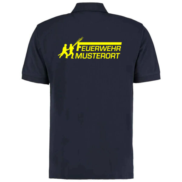 Poloshirt | Feuerwehr Angriff mit Ortsnamen Navy
