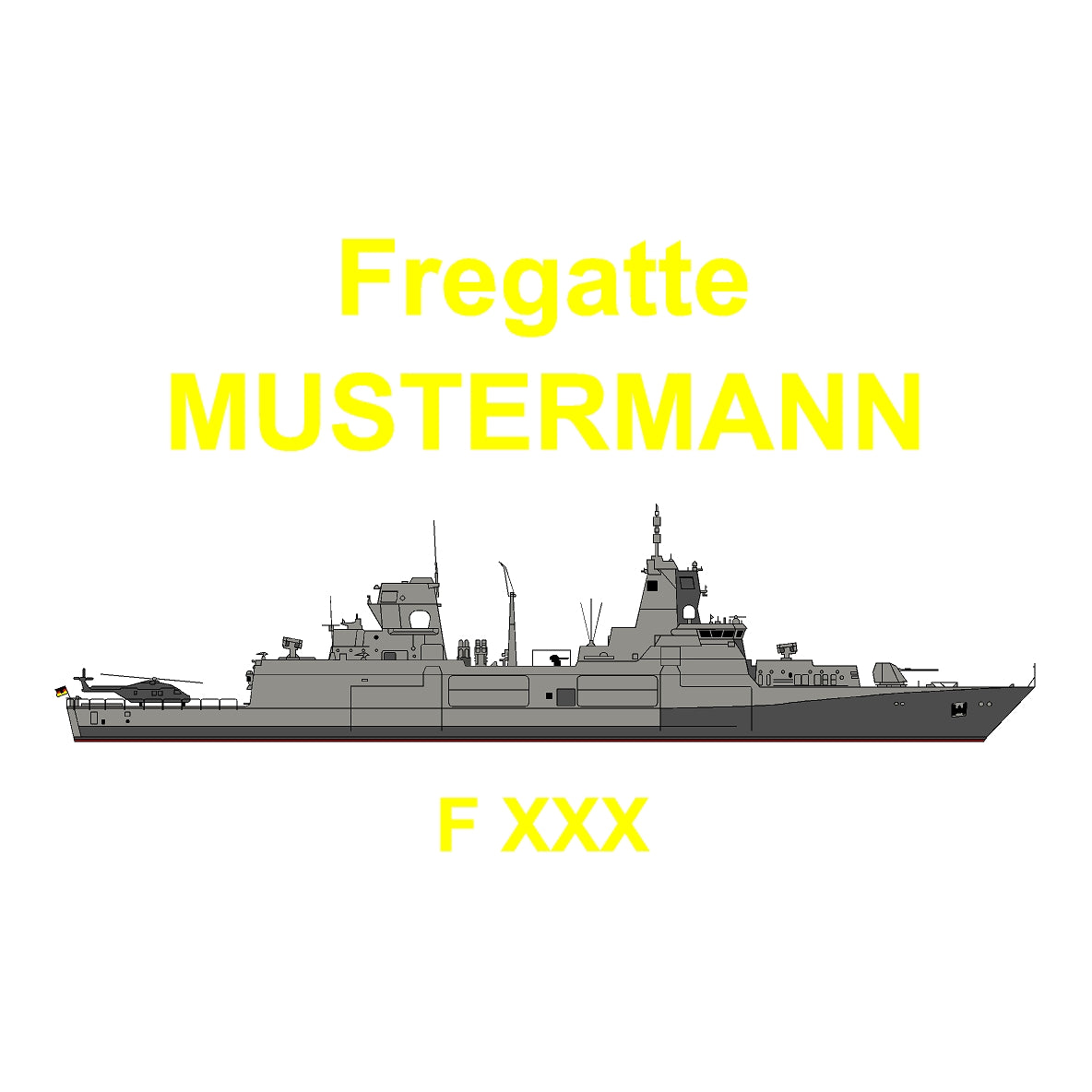 Basic Beanie | Deutsche Marine Fregatte F125 Schwarz