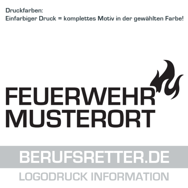 Strickmütze Unisex | Feuerwehr Flamme mit Ortsname Basic Schwarz