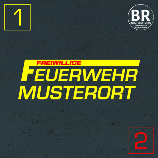 Poloshirt | Freiwillige Feuerwehr mit Ortsname Basic Schwarz