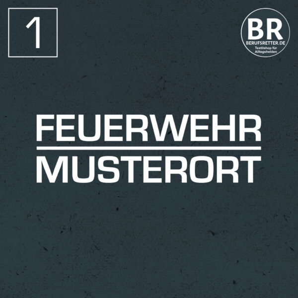 Sweatshirt | Feuerwehr Balken mit Ortsname Schwarz