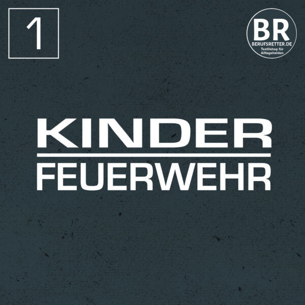 Sweatshirt | Kinderfeuerwehr mit Balken Schwarz