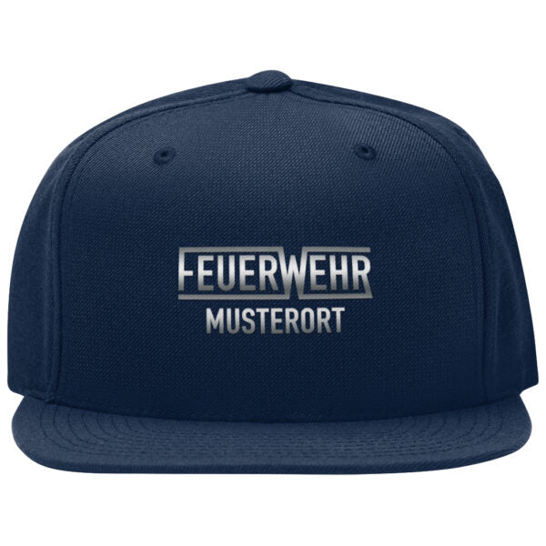 Snap Back Cap Unisex | Feuerwehr mit Ortsname Schwarz