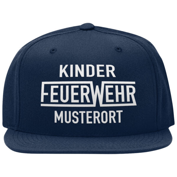 Snap Back Cap Kinder | Kinder FeuerWehr mit Ortsname Rot