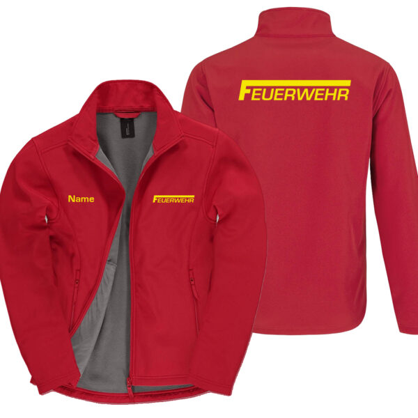 Classic Softshelljacke Herren | Feuerwehr Classic Basic Rot