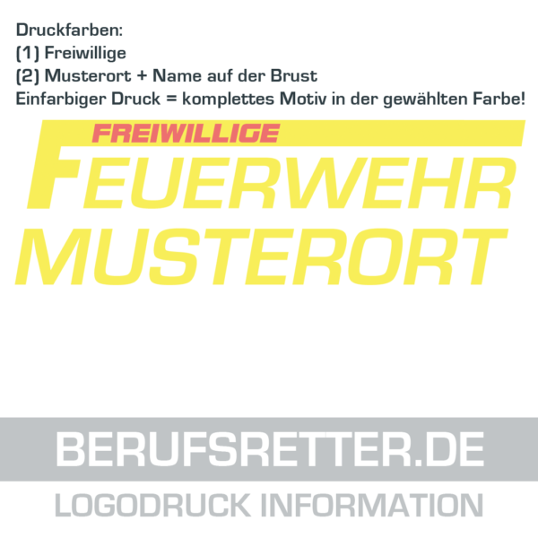 T-Shirt Männer | Freiwillige Feuerwehr mit Ortsname Basic Rot