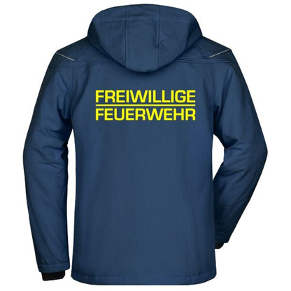 Winter Softshell Jacke | Freiwillige Feuerwehr mit Namen Navy