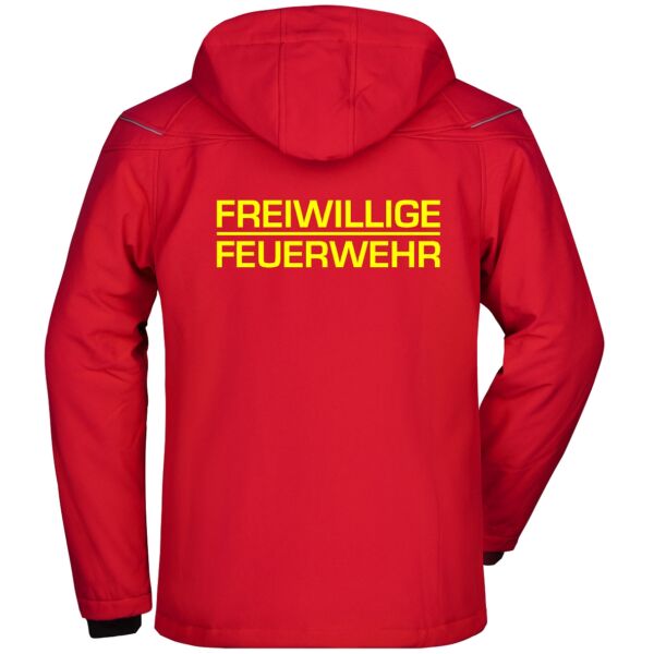 Winter Softshell Jacke | Freiwillige Feuerwehr mit Namen Rot