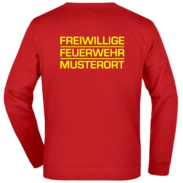 Sweatshirt | Freiwillige Feuerwehr Block mit Ortsname Rot