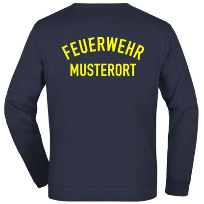 Sweatshirt | Feuerwehr gebogen mit Ortsnamen Navy