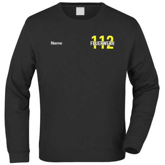 Sweatshirt | Feuerwehr 112 Notruf Schwarz