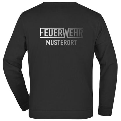 Sweatshirt | Feuerwehr mit Ortsnamen und Balken Schwarz