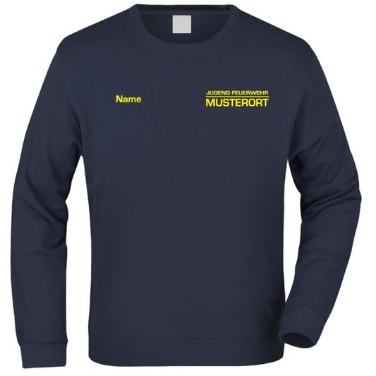 Sweatshirt | Jugendfeuerwehr mit Ortsnamen Navy