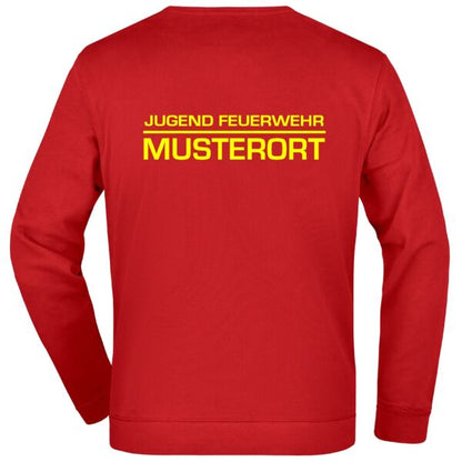 Sweatshirt | Jugendfeuerwehr mit Ortsnamen Rot