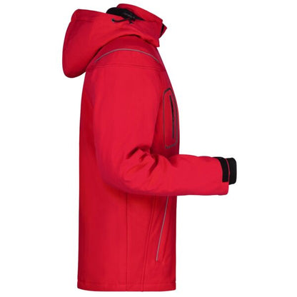 Winter Softshell Jacke | Feuerwehr mit Ortsnamen und Balken Rot