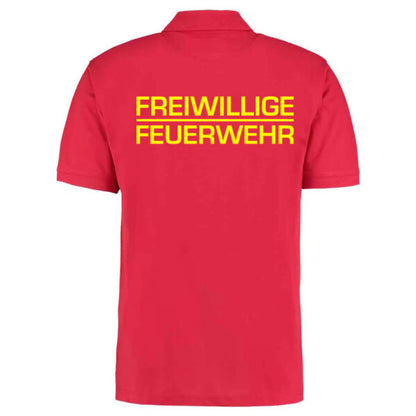 Poloshirt | Freiwillige Feuerwehr Classic mit Name Rot