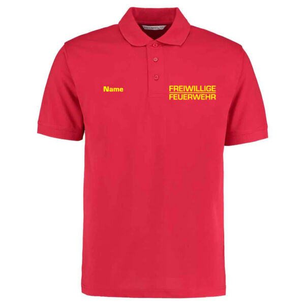 Poloshirt | Freiwillige Feuerwehr Classic mit Name Rot