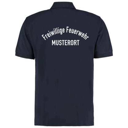 Poloshirt | Freiwillige Feuerwehr gebogen mit Ortsname Basic Navy