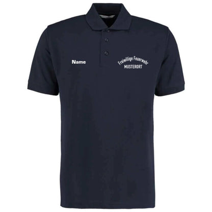 Poloshirt | Freiwillige Feuerwehr gebogen mit Ortsname Basic Navy