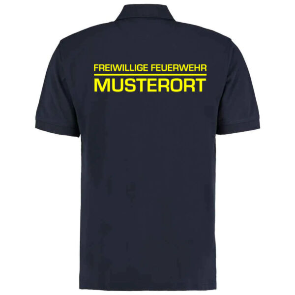 Poloshirt | Freiwillige Feuerwehr mit Ortsname Balken Basic Navy