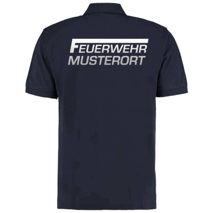 Poloshirt | Feuerwehr F Balken mit Ortsname Basic Navy