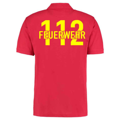 Poloshirt | Feuerwehr 112 Notruf Basic Rot