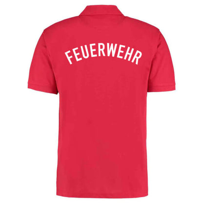 Poloshirt | Feuerwehr gebogen Rot