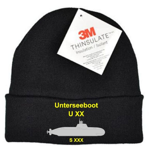 Premium Beanie Thinsulate | Deutsche Marine U-Boot 212A Schwarz