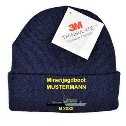 Premium Beanie Thinsulate | Deutsche Marine Minenjagdboot 332 Navy