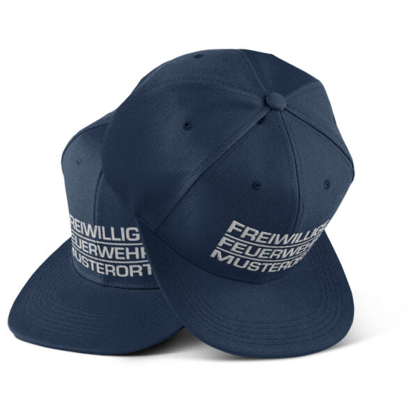 Snap Back Cap Unisex | Freiwillige Feuerwehr Block mit Ortsname Navy