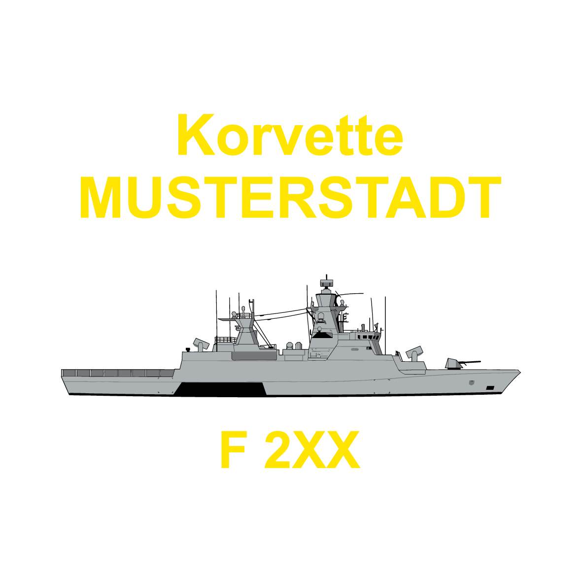 Basic Beanie | Deutsche Marine Korvette K130 Schwarz