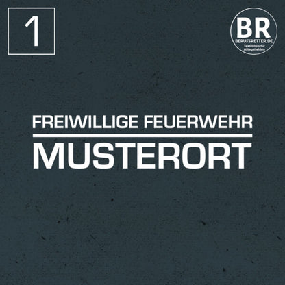 Poloshirt | Freiwillige Feuerwehr mit Ortsname Balken Basic Rot