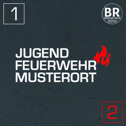 Sweatshirt | Jugendfeuerwehr mit Ortsnamen und Flamme Rot