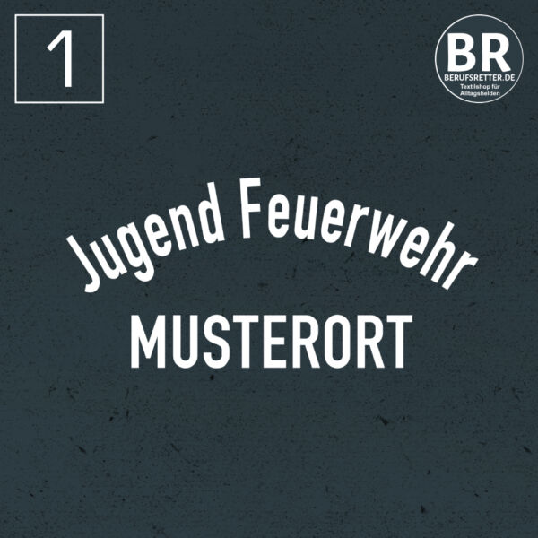 Sweatshirt | Jugendfeuerwehr im Bogen mit Ortsnamen Rot