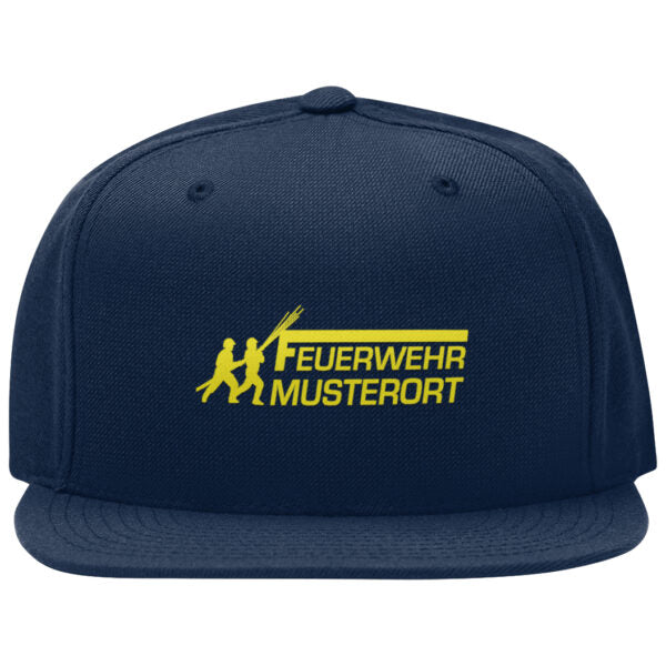 Snap Back Cap Unisex | Feuerwehr Angriff mit Ortsname Navy