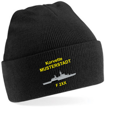 Basic Beanie | Deutsche Marine Korvette K130 Schwarz