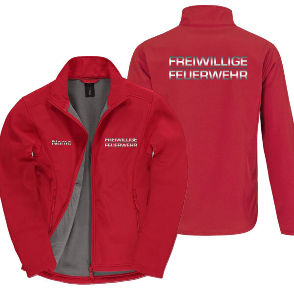 Classic Softshelljacke Herren | Freiwillige Feuerwehr mit Name Rot