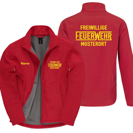 Classic Softshelljacke Herren | Freiwillige Feuerwehr mit Ortsname Rot