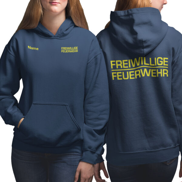 Hoodie Frauen | Freiwillige Feuerwehr Classic mit Name Basic Navy